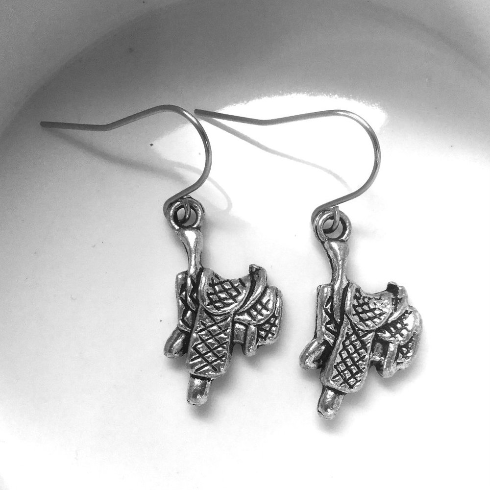 Miniature Horse Saddle Horse Back Riding Horse Lovers Equestrian Gift Earrings